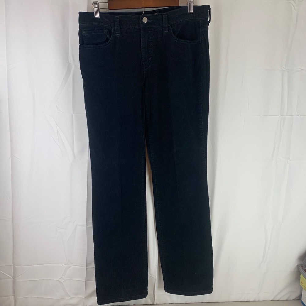 Levi's 505 Corduroy Pants Women 10M Black Straight Leg Stretch